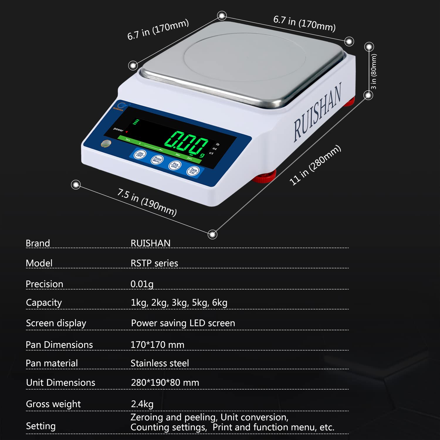 Lab Scale 5000gx0.01g High Precision Scientific Electronic Digital Laboratory Lab Weight…: Infographics