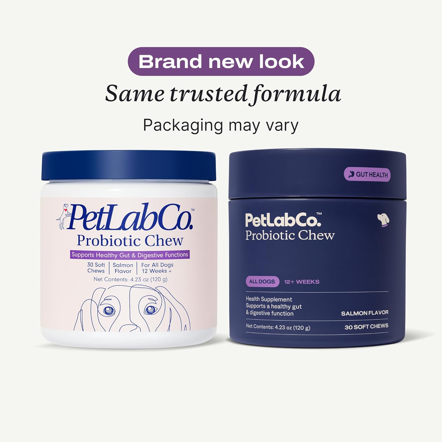 Informs customers about a packaging change while reassuring them that the product formula remains the same.