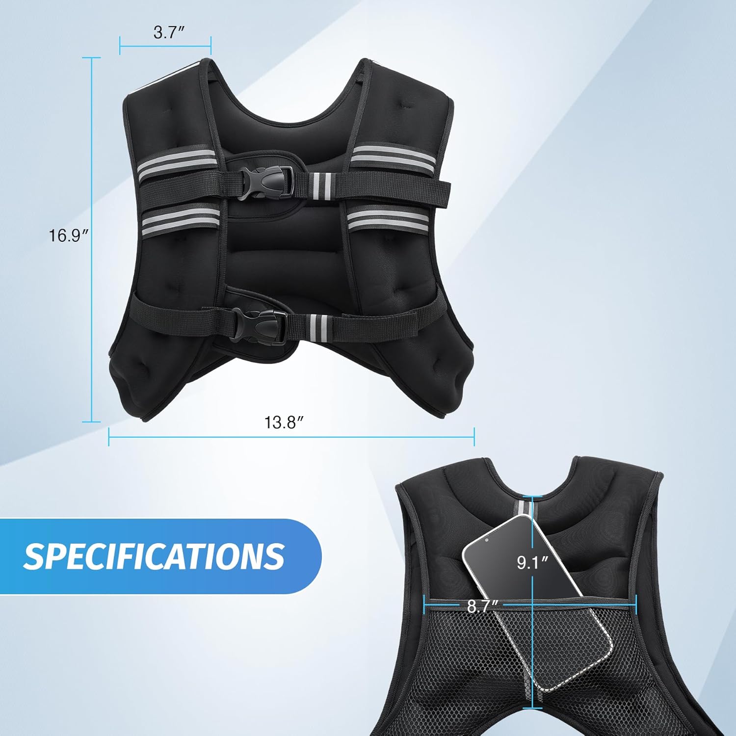 ZELUS Weighted Vest: Infographics