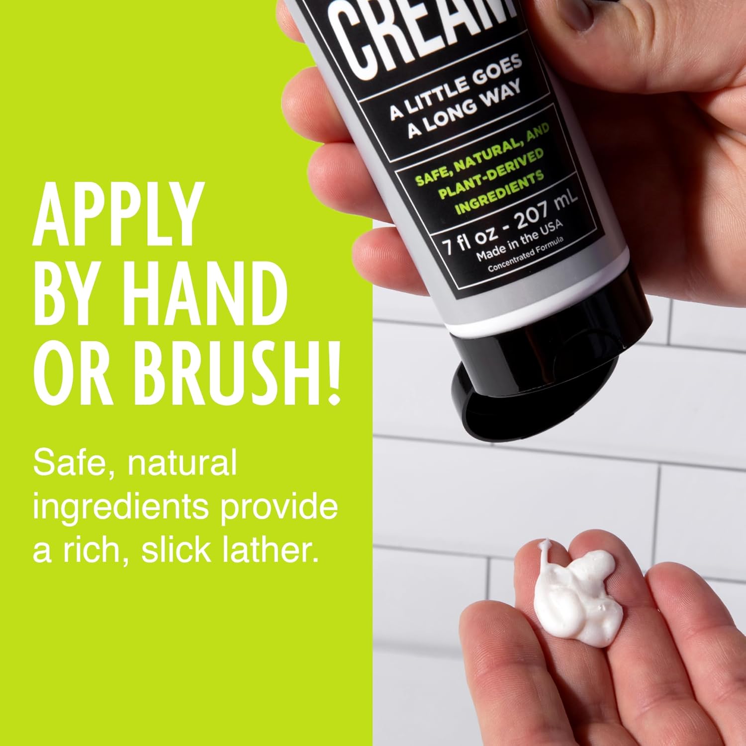 Demonstrates the product can be applied by hand or brush, emphasizing ease of use and versatility. Highlights the product's safe and natural composition, reassuring customers about its quality and…