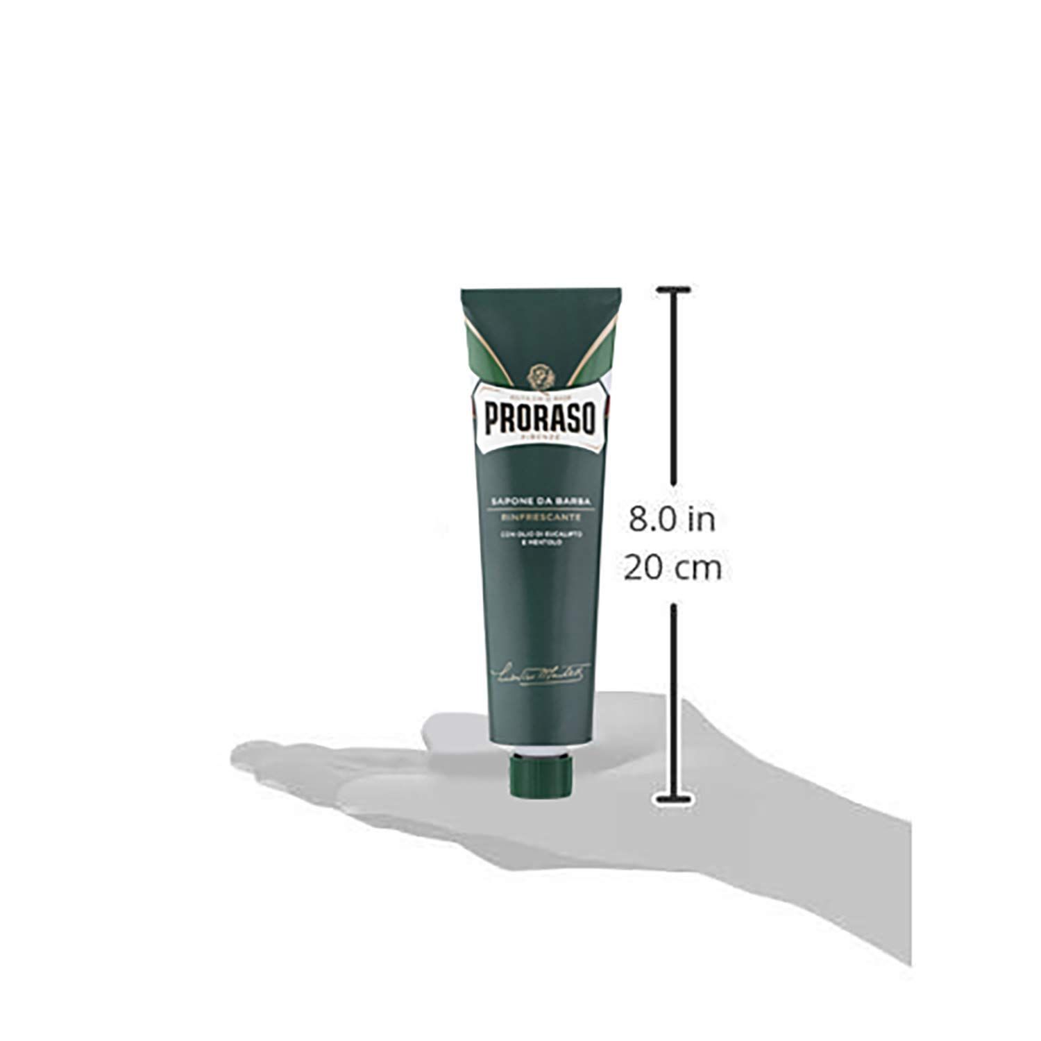 Shows the exact height of the product tube to give shoppers a clear understanding of its size.