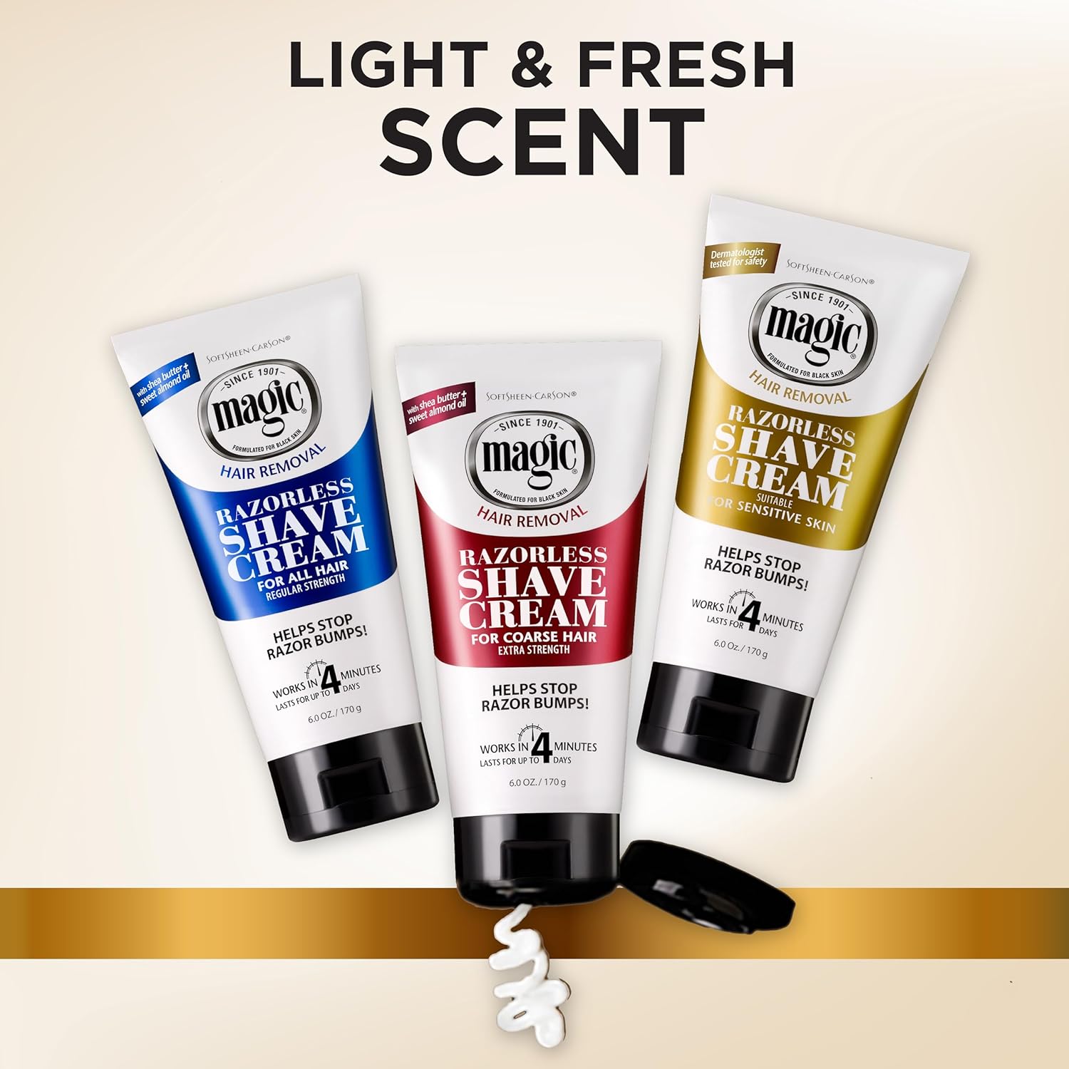 Highlights the pleasant fragrance of the product to appeal to customers who prioritize a fresh-smelling shaving experience.