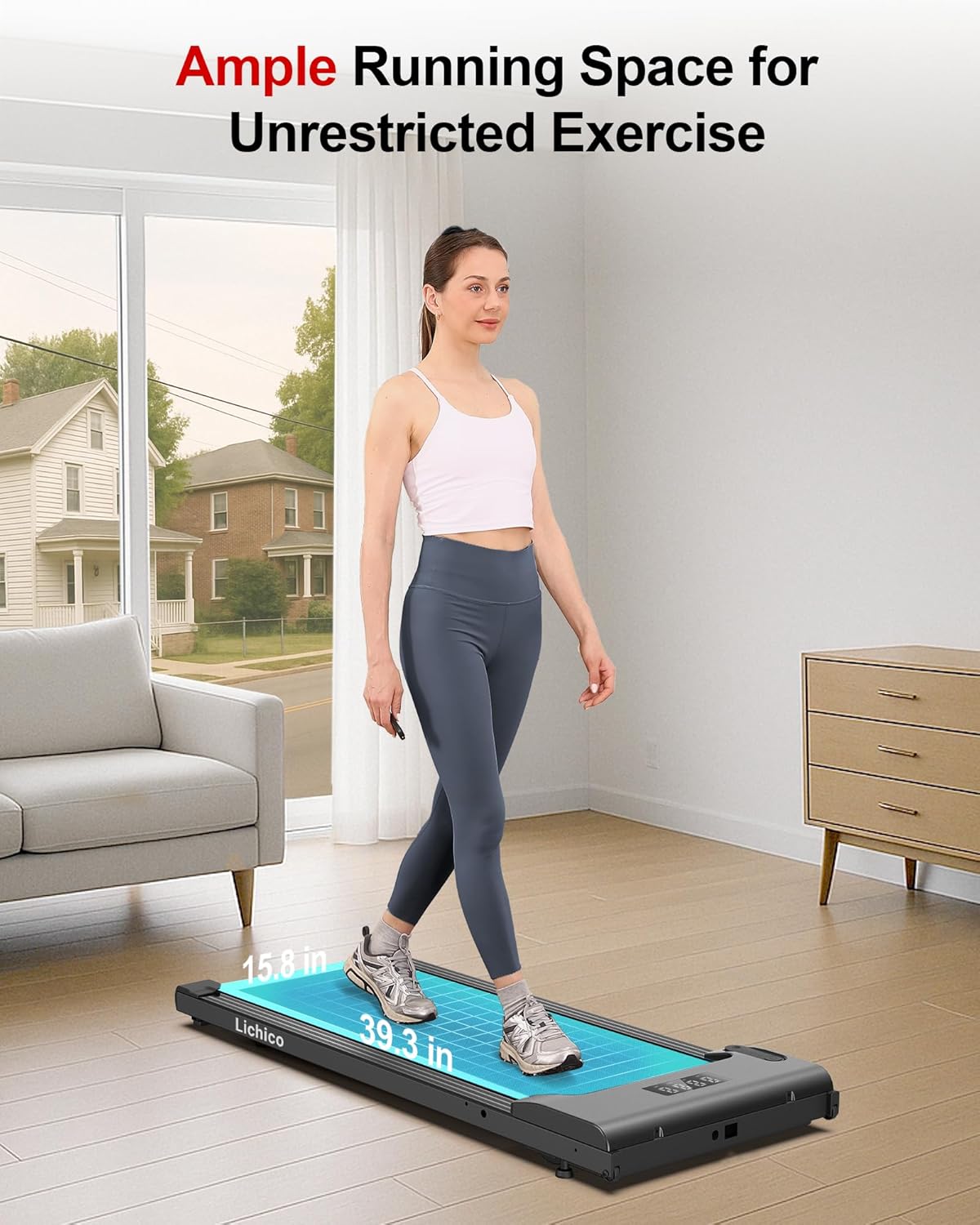 Lichico Walking Pad Under Desk Treadmill，Portable Small Treadmills for Home and…: Infographics