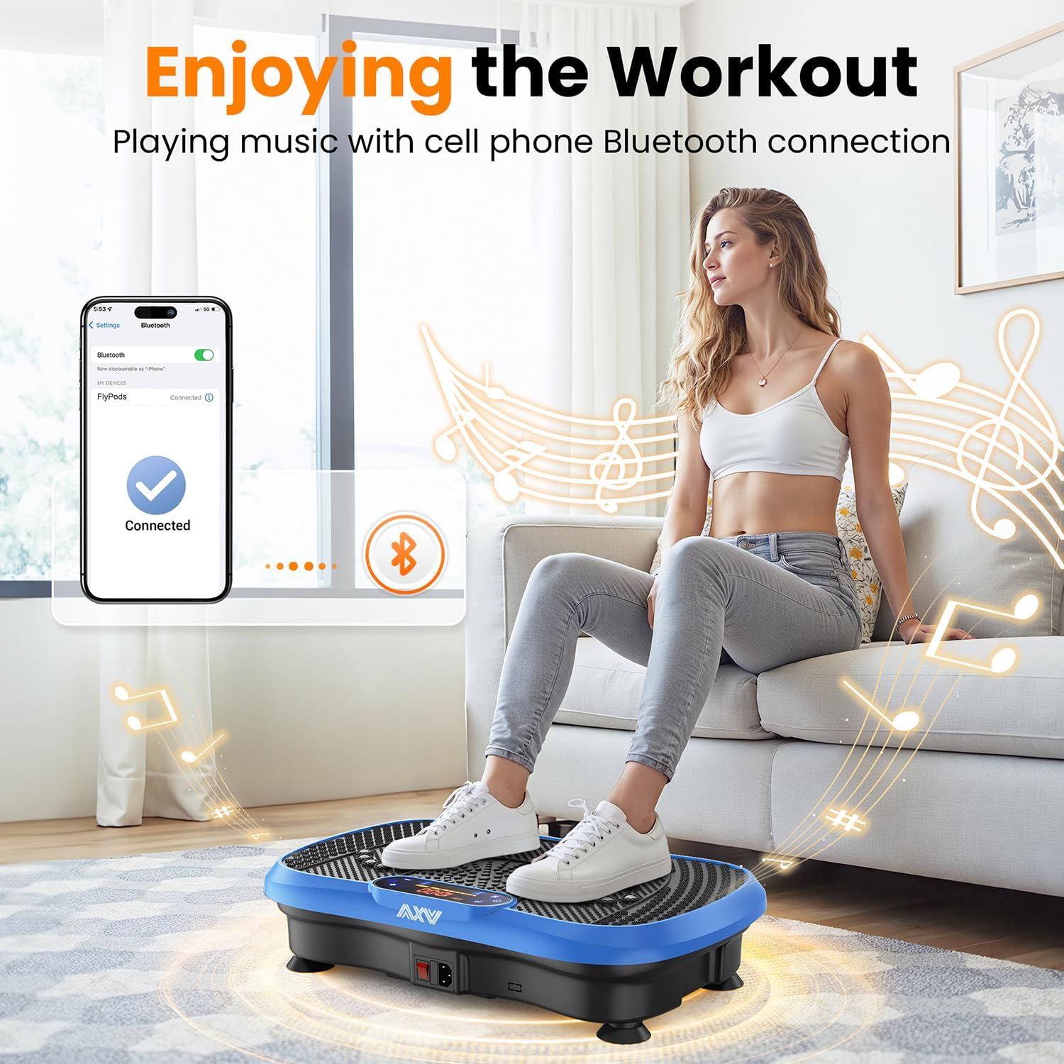 Showcases how the product enhances workout experience through Bluetooth music connectivity, making exercise more enjoyable. Demonstrates how to connect a cell phone to the workout device via…