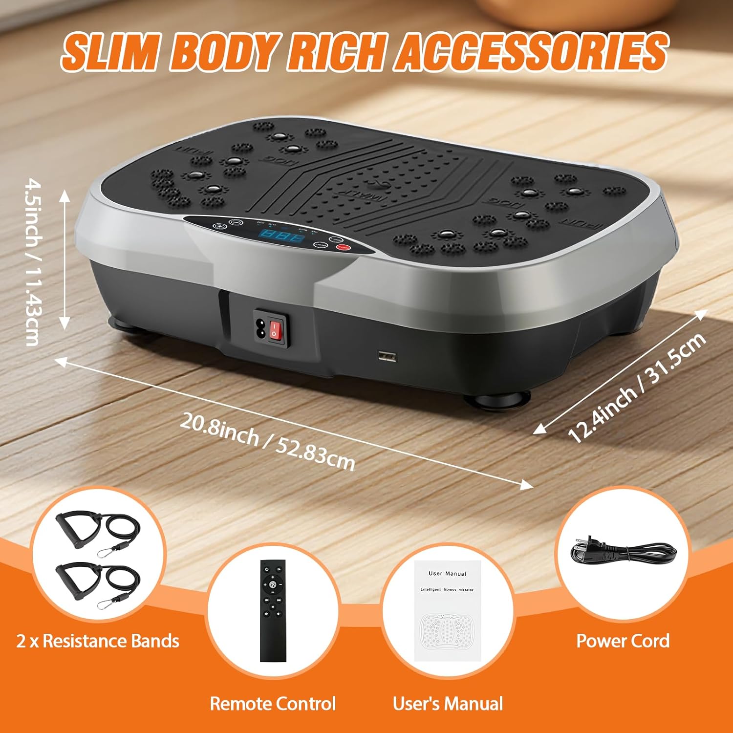 Provides exact measurements of the product to help customers understand its size and fit in their space. Shows all the items included with the purchase, helping customers understand the full value…