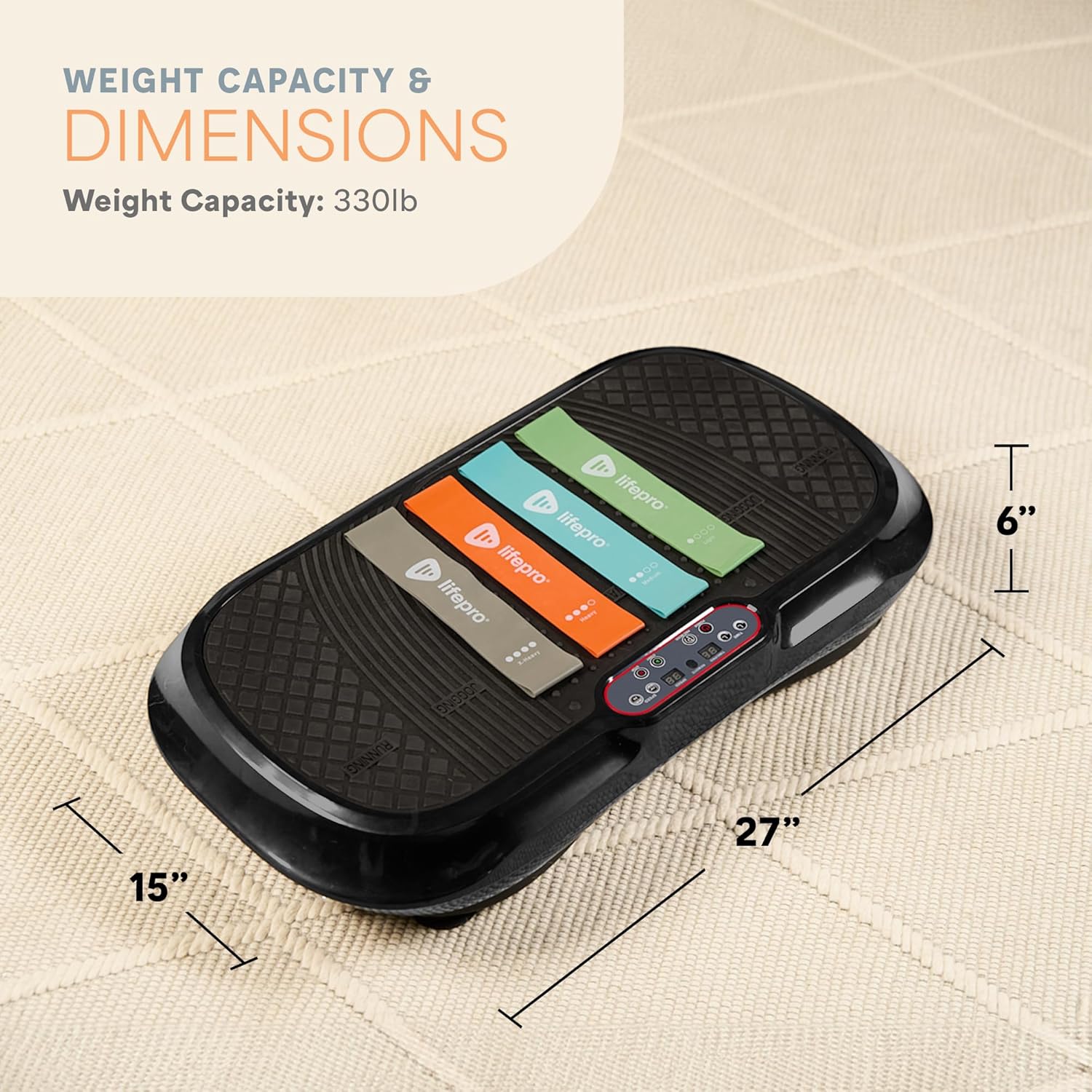 Communicates the product's weight capacity and physical dimensions to help shoppers understand its size and strength. Provides exact measurements of the product to eliminate confusion about its…