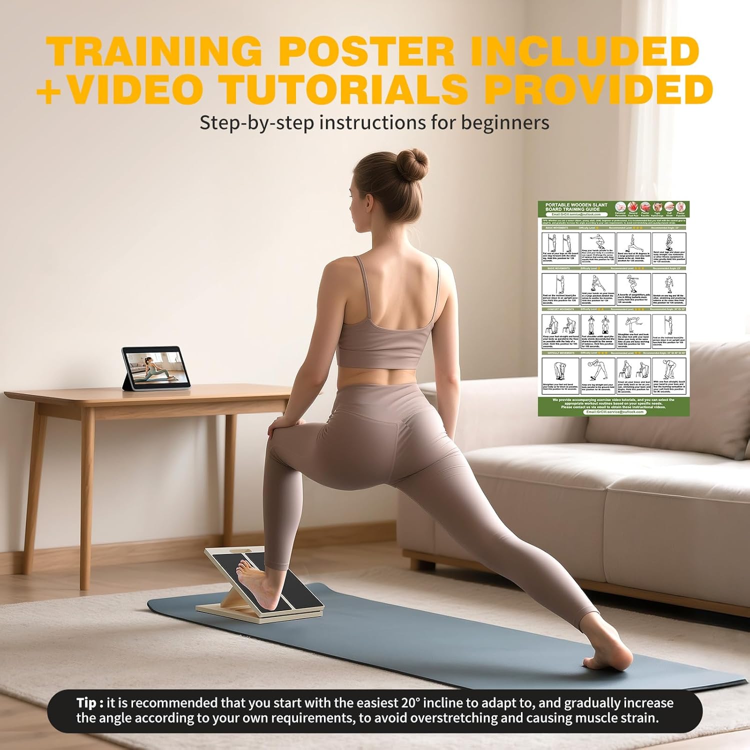 Demonstrates the product includes comprehensive training materials for beginners, including a poster and video tutorials. Highlights additional materials included with the product to help users get…