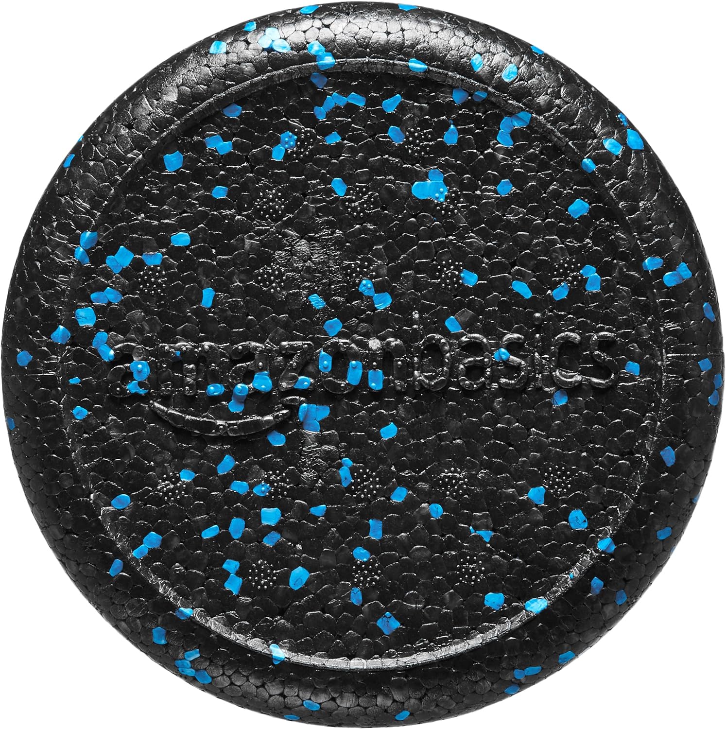 Highlights the product's unique textured surface with blue speckles, suggesting enhanced grip or traction.