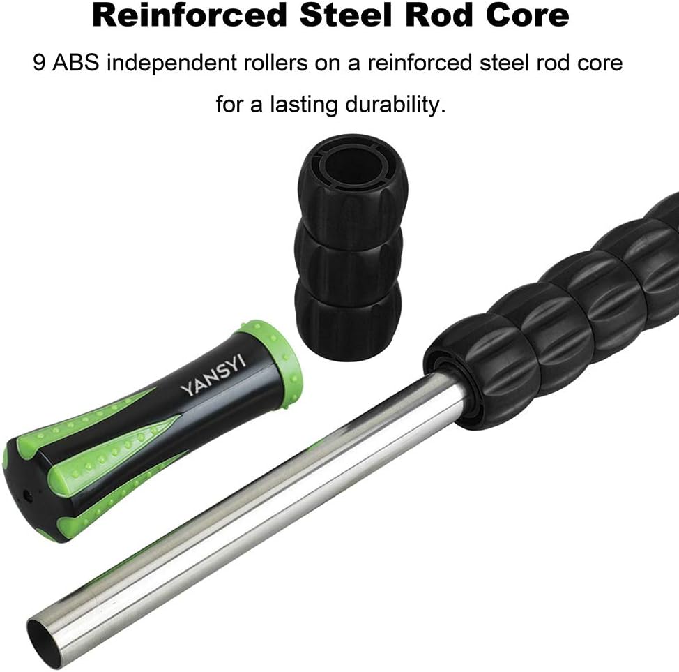 Highlights the durable construction of the product, emphasizing its reinforced steel rod core for long-lasting use.