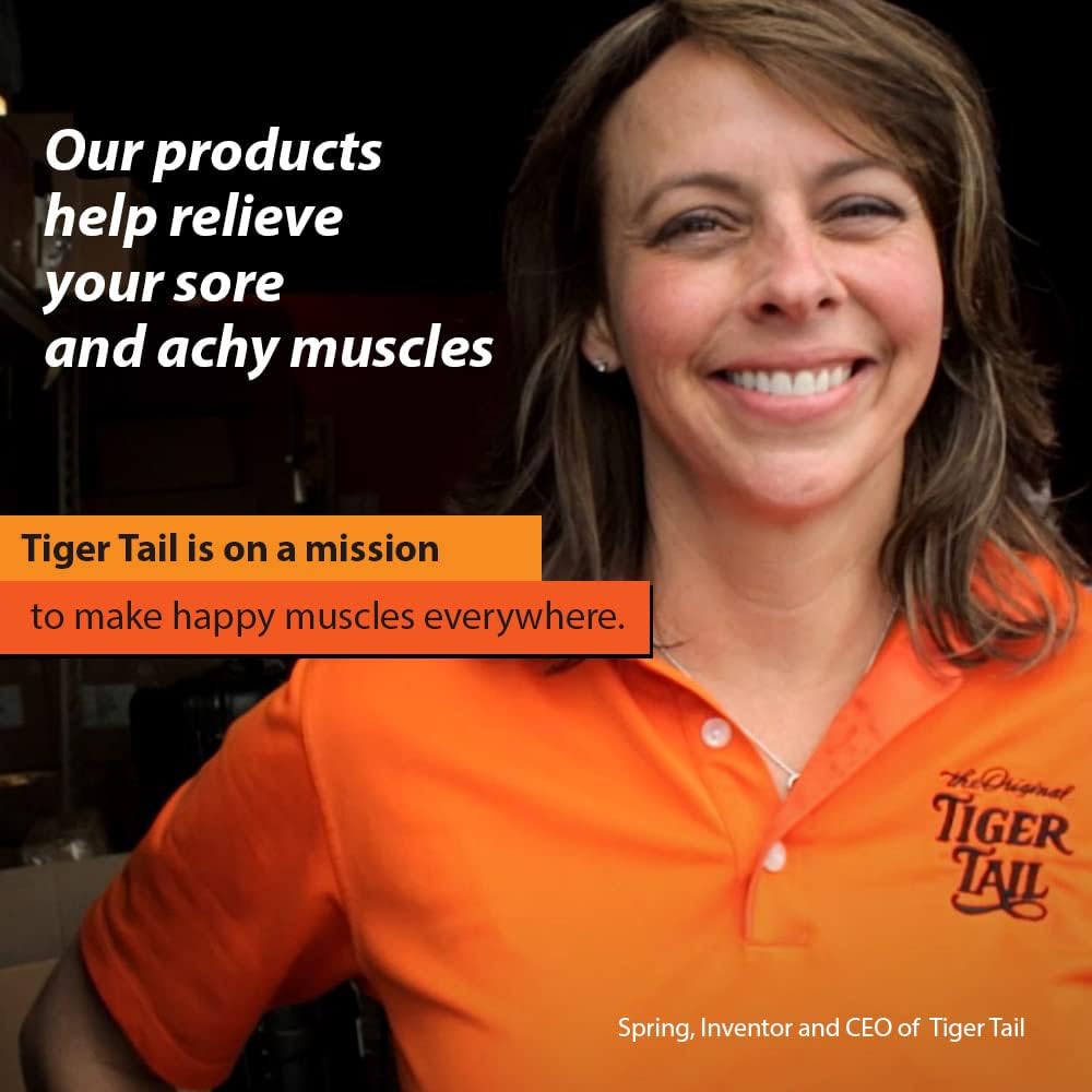 Tiger Tail 18in Massage Stick Portable Roller: Infographics