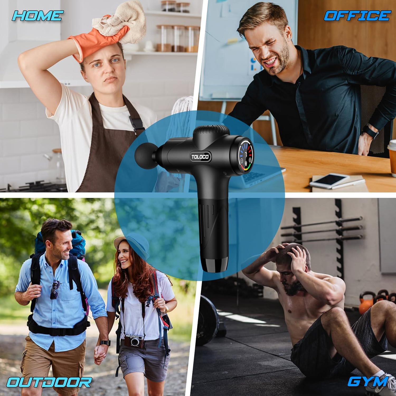 Demonstrates the versatility of the product by showing its use in various settings and activities.