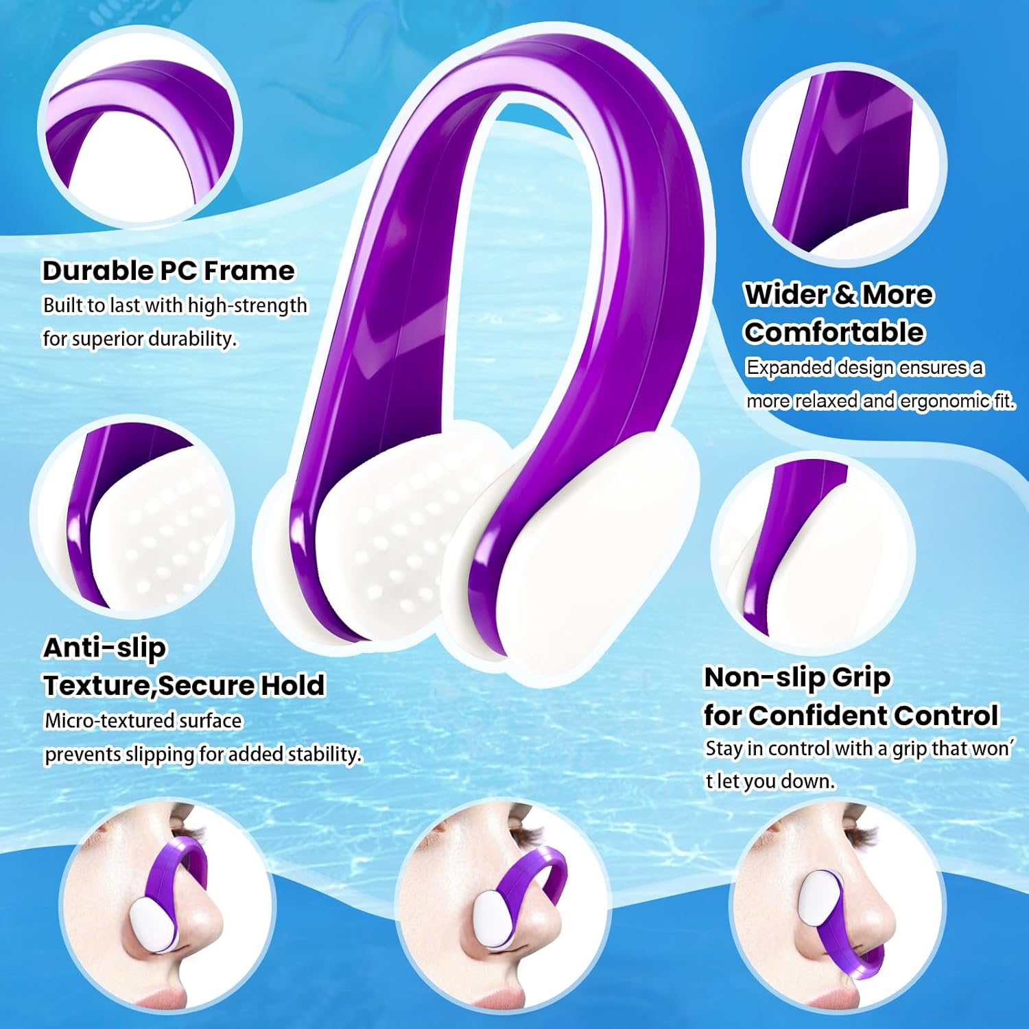 Highlights key features of the product's design, emphasizing durability, comfort, and secure grip to reassure customers about its quality and functionality.