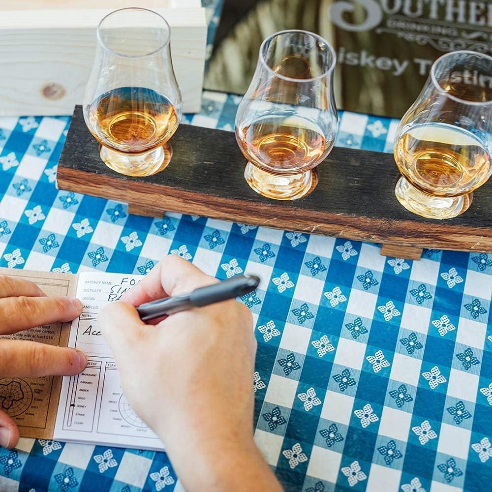 Demonstrates the product's use in a whiskey tasting setting, showcasing its versatility for connoisseurs and enthusiasts.