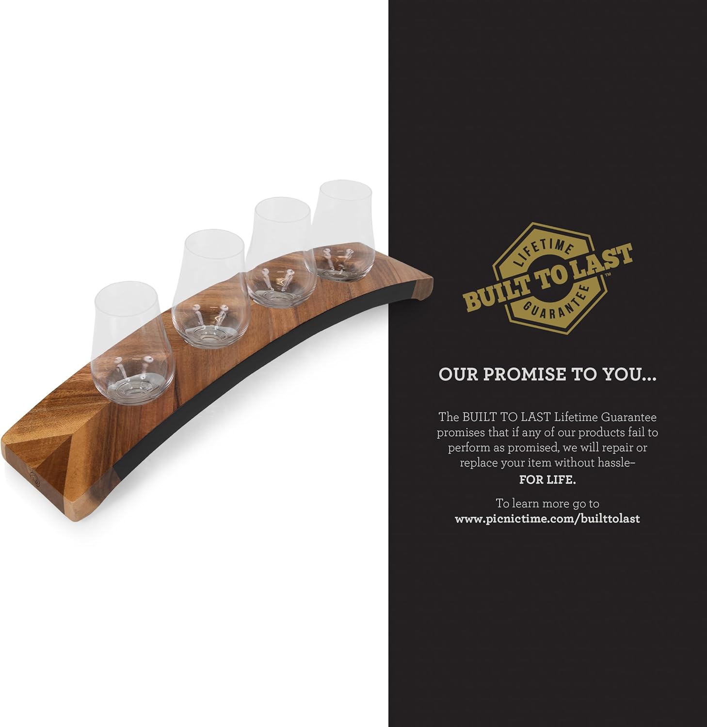 Emphasizes the brand's commitment to quality and customer satisfaction through a lifetime guarantee, building trust and reassuring customers of the product's durability.