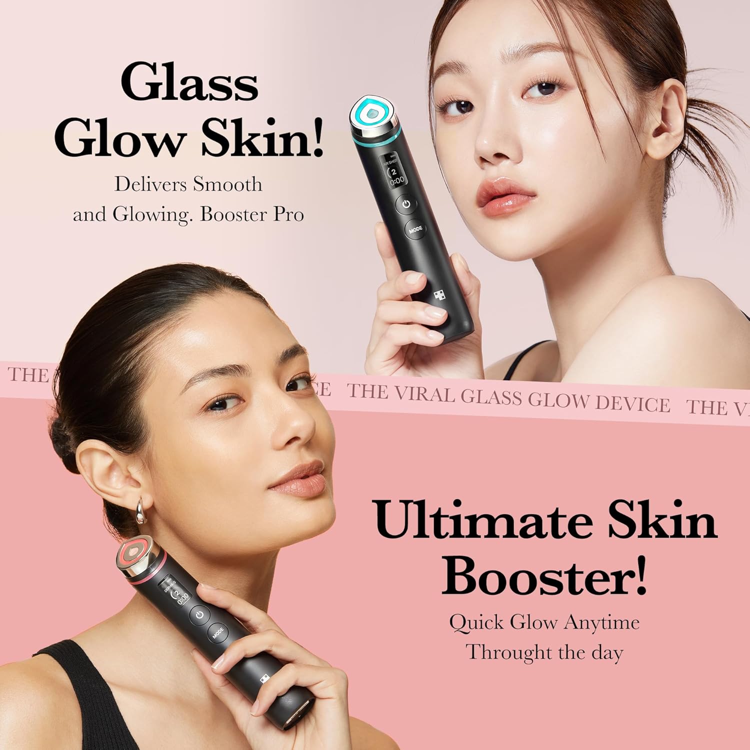 Highlights the product's ability to deliver smooth and glowing skin, emphasizing its effectiveness as a skin booster.