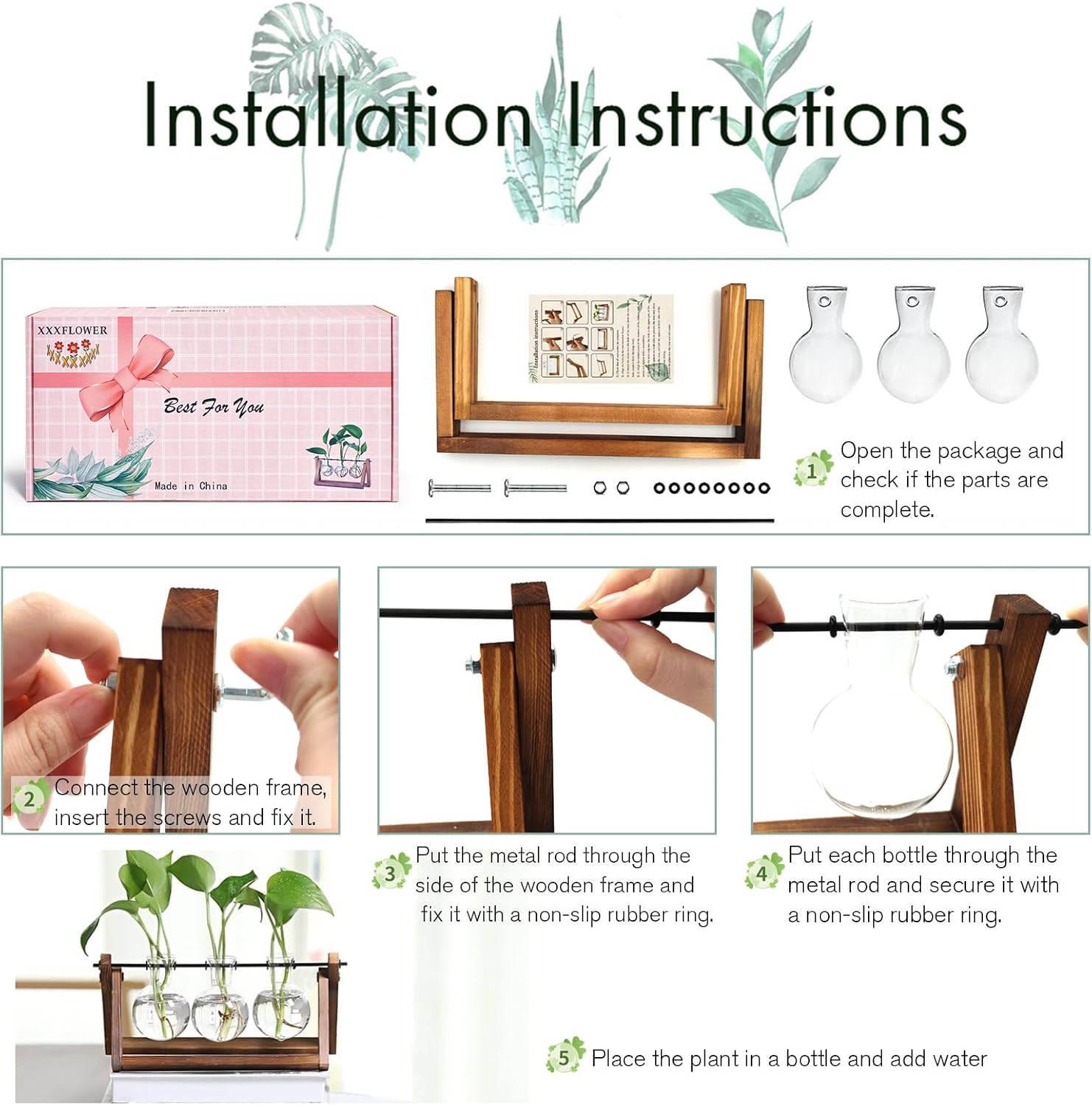 Provides step-by-step instructions for assembling and setting up the product, ensuring customers can easily use it upon arrival.