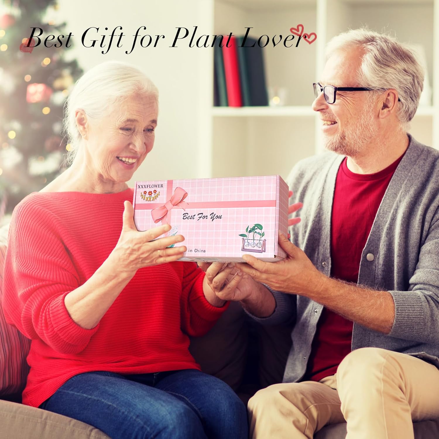 Promotes the product as an ideal Christmas gift for plant enthusiasts, appealing to holiday shoppers looking for themed presents. Demonstrates the product as a perfect gift option for plant…