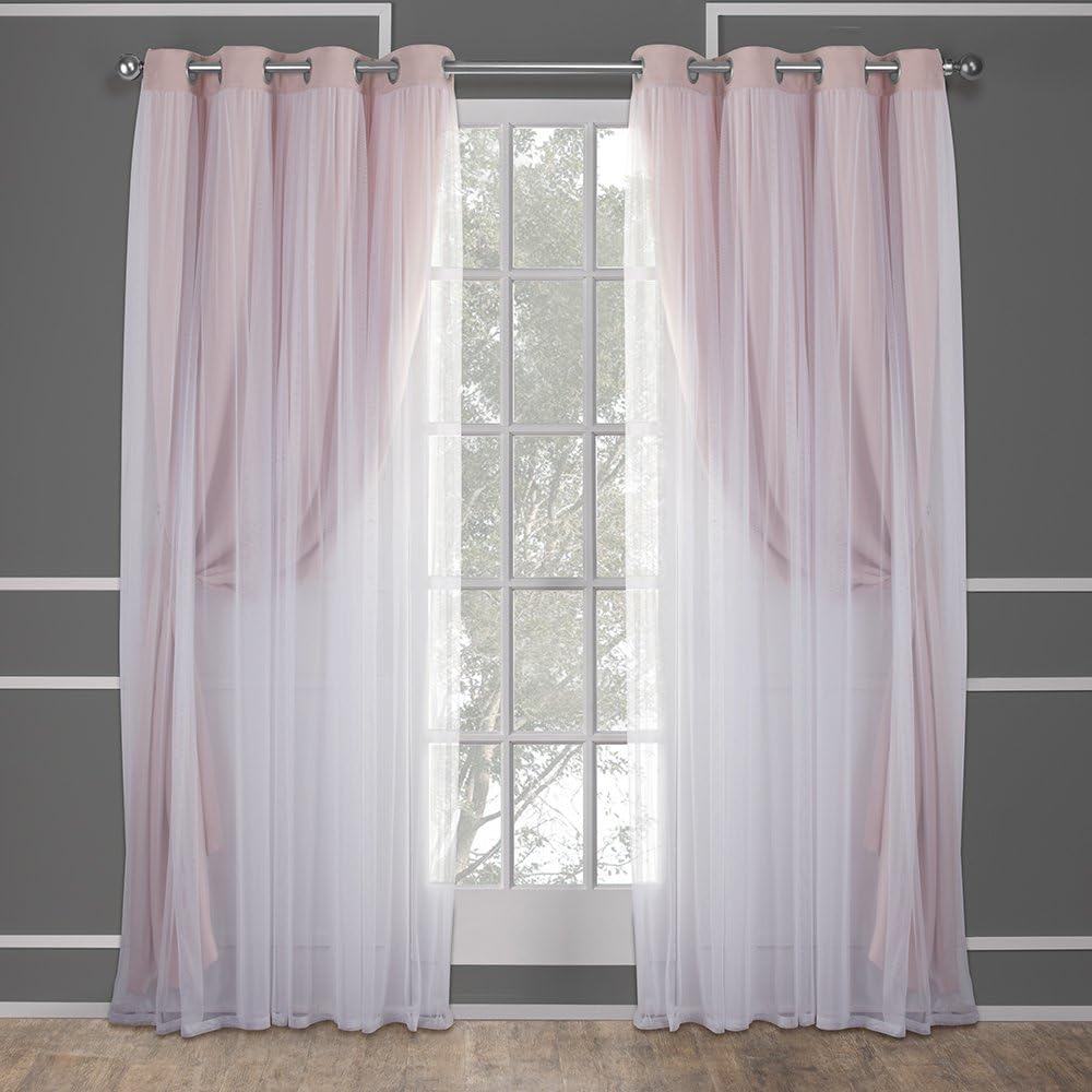 Shows the curtains in a realistic home setting to demonstrate how they look when installed and their light-filtering properties.