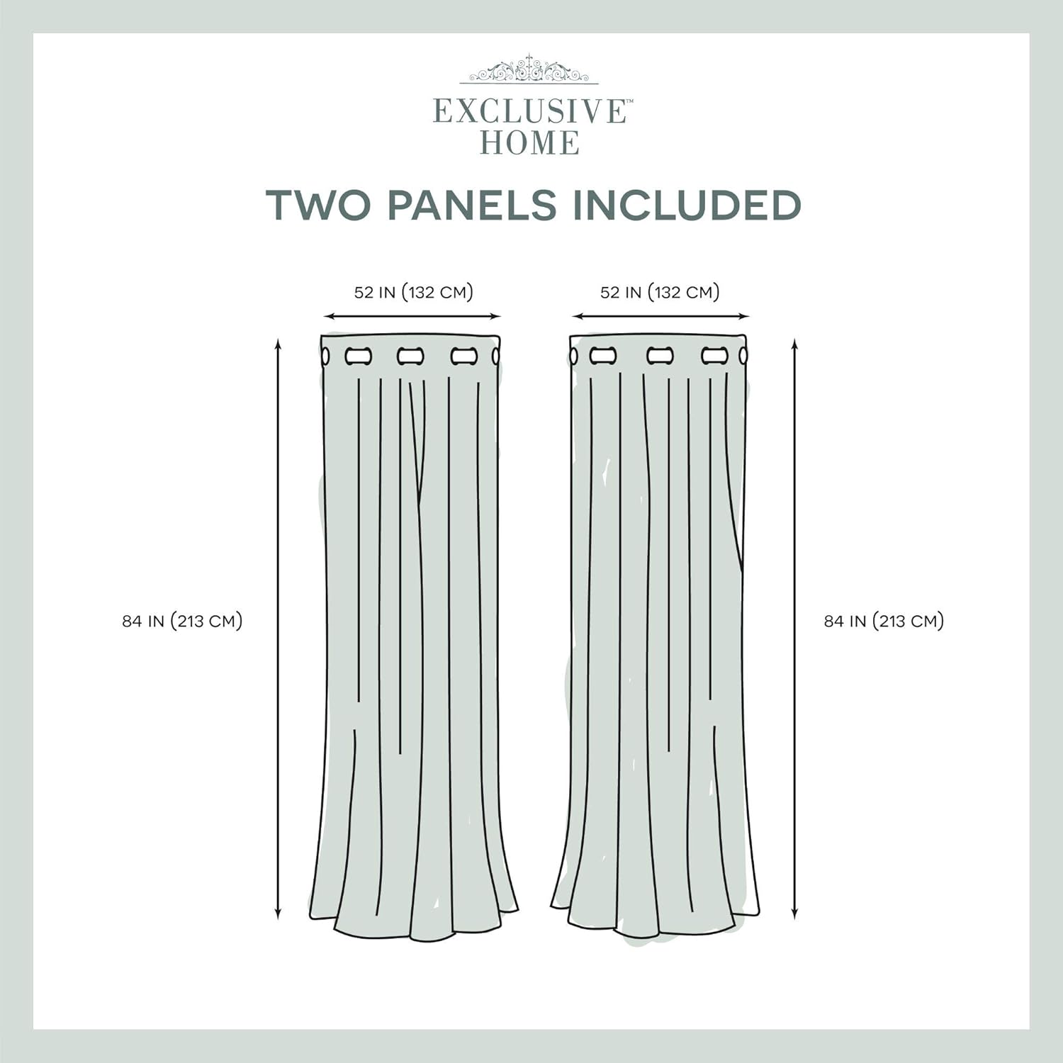 TOWN & COUNTRY LUXE Talia Double Layer Indoor Curtains: Infographics