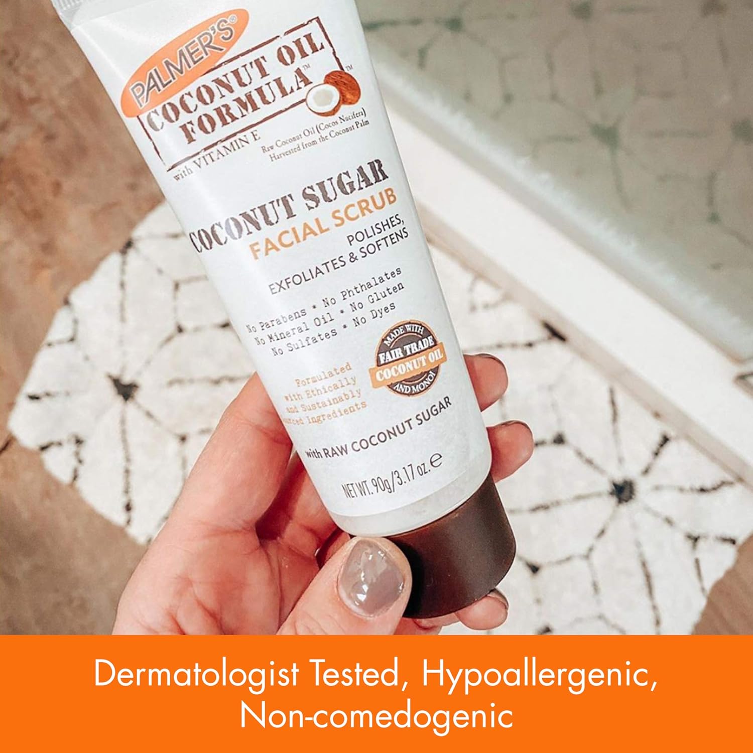 Palmer's Coconut Oil Formula Coconut Sugar Facial Scrub Exfoliator: Infographics