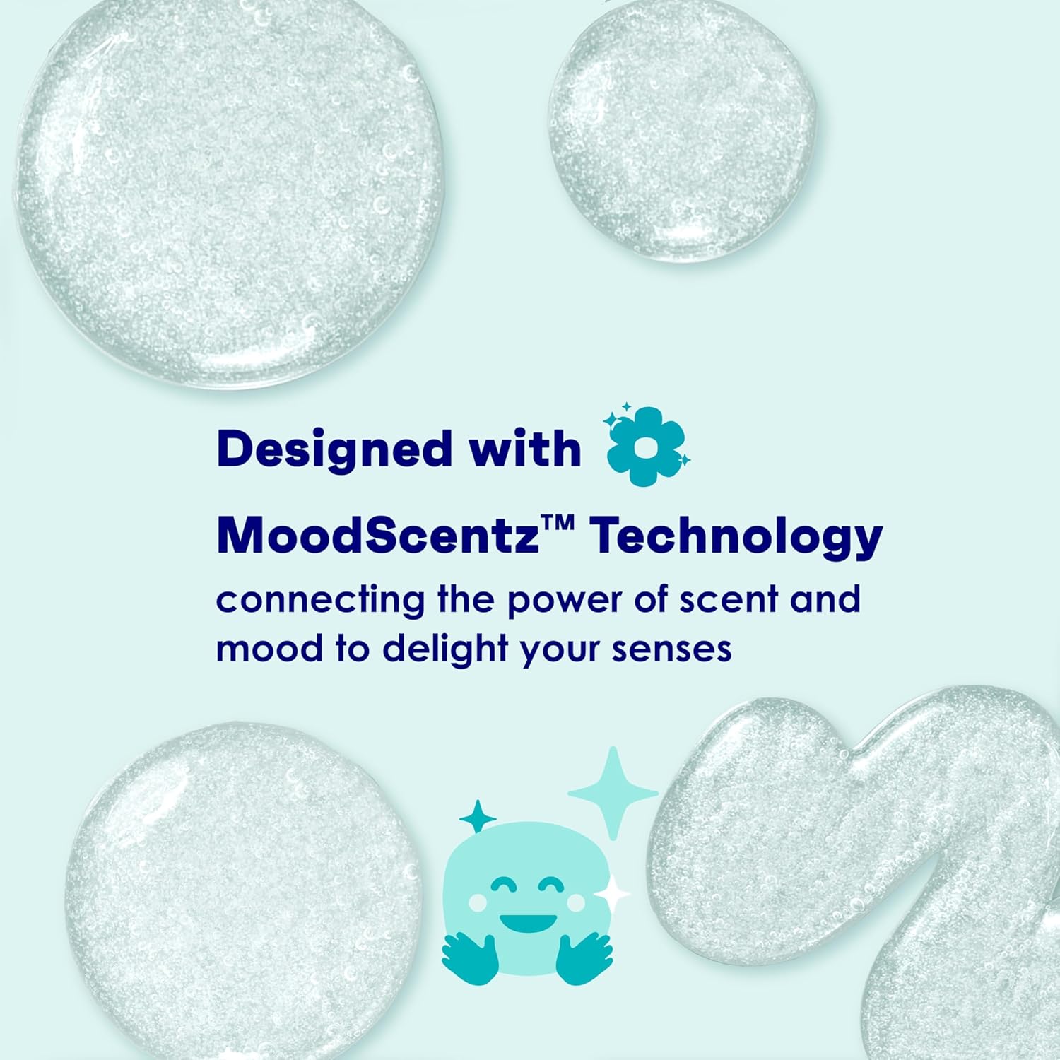 Highlights the product's unique MoodScentz Technology feature, emphasizing how it connects scent and mood to enhance the user's sensory experience.