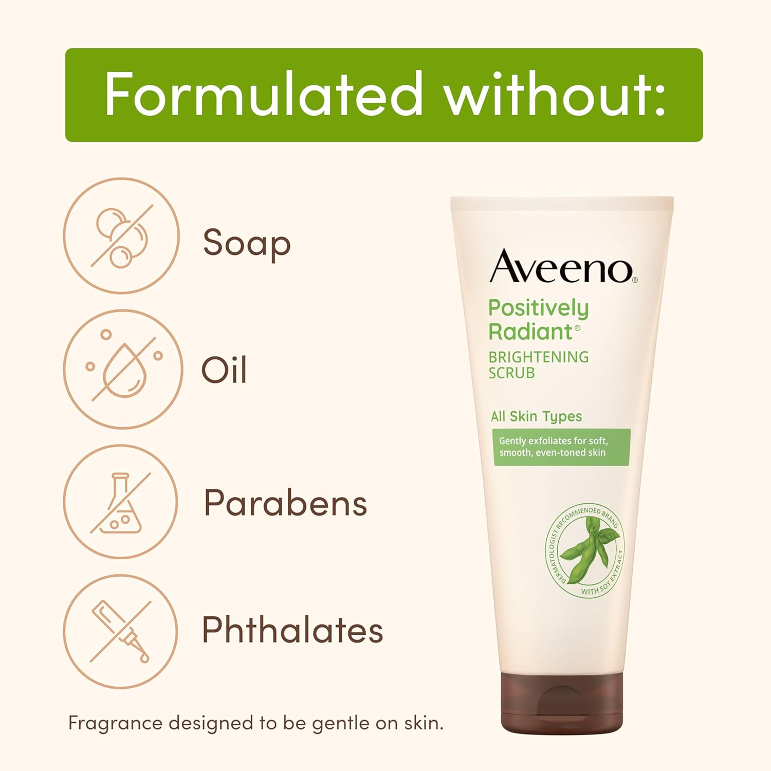 Aveeno Positively Radiant Brightening Face Scrub & Exfoliating Daily Face Wash: Infographics