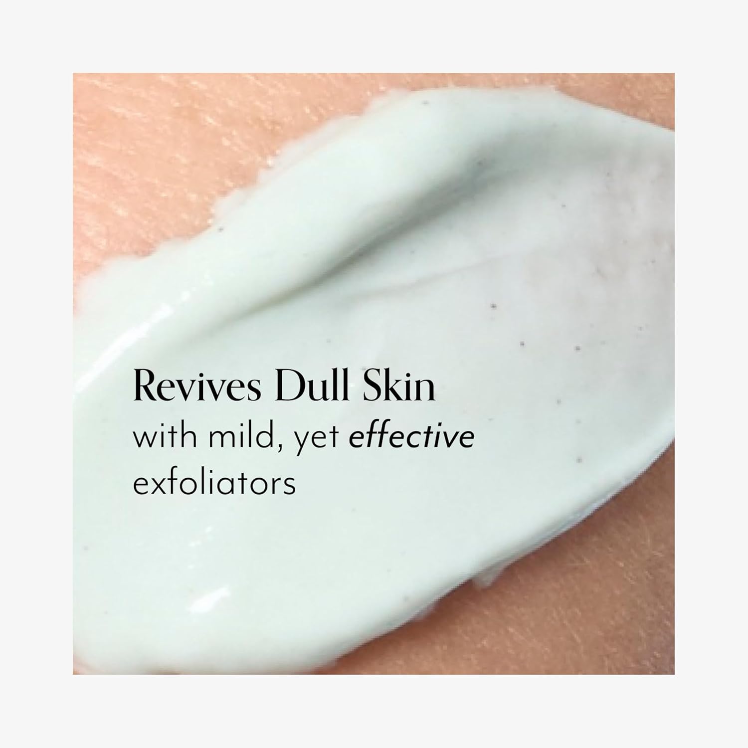 Highlights the product's ability to revive dull skin through mild yet effective exfoliation, emphasizing its gentle but powerful skincare benefits.