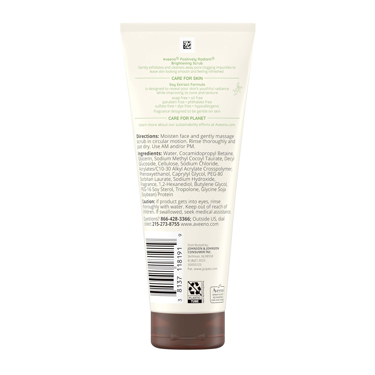 Aveeno Positively Radiant Brightening Face Scrub & Exfoliating Daily Face Wash: Infographics