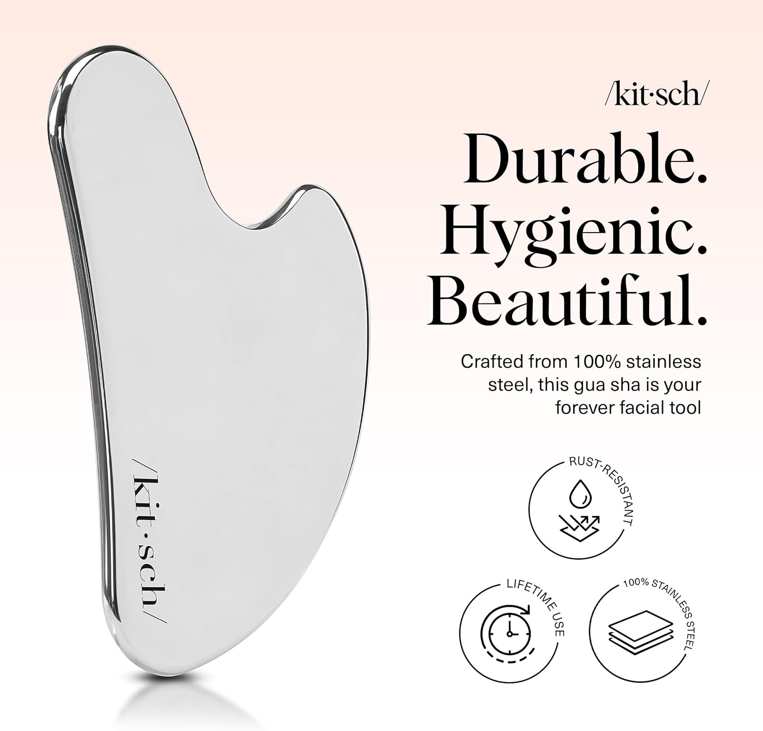 Kitsch Stainless Steel Gua Sha Facial Tools: Infographics