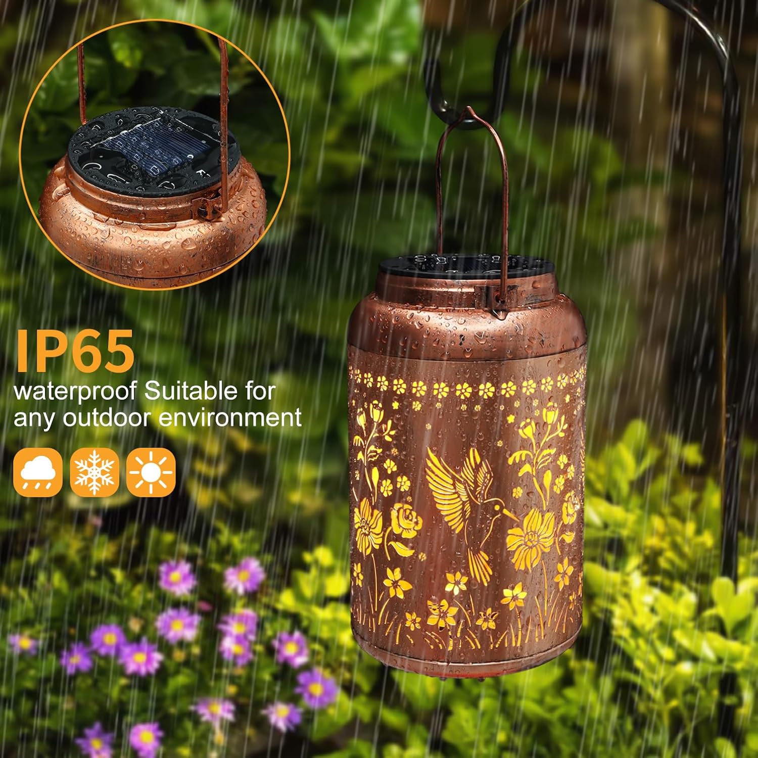 Solar Lanterns Outdoor Waterproof Hummingbird Garden Decor Gifts for Women Mom Grandma…: Infographics