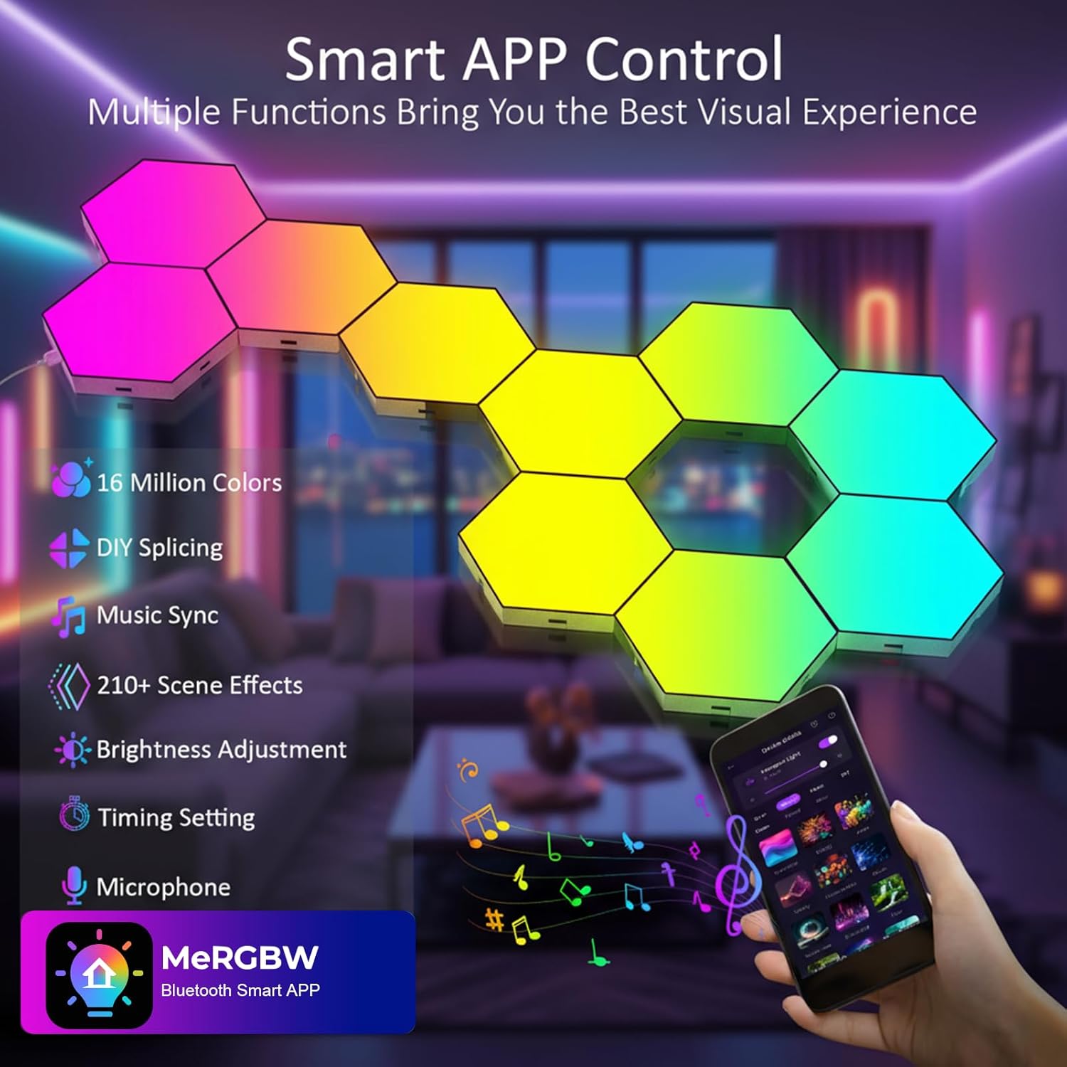 Showcases the product's multiple smart features and customization options to highlight its versatility and advanced technology. Demonstrates how to control the product using a smartphone app,…