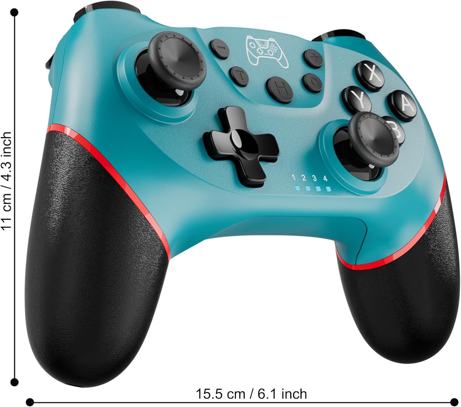Provides exact measurements of the game controller to give shoppers a clear understanding of its size.