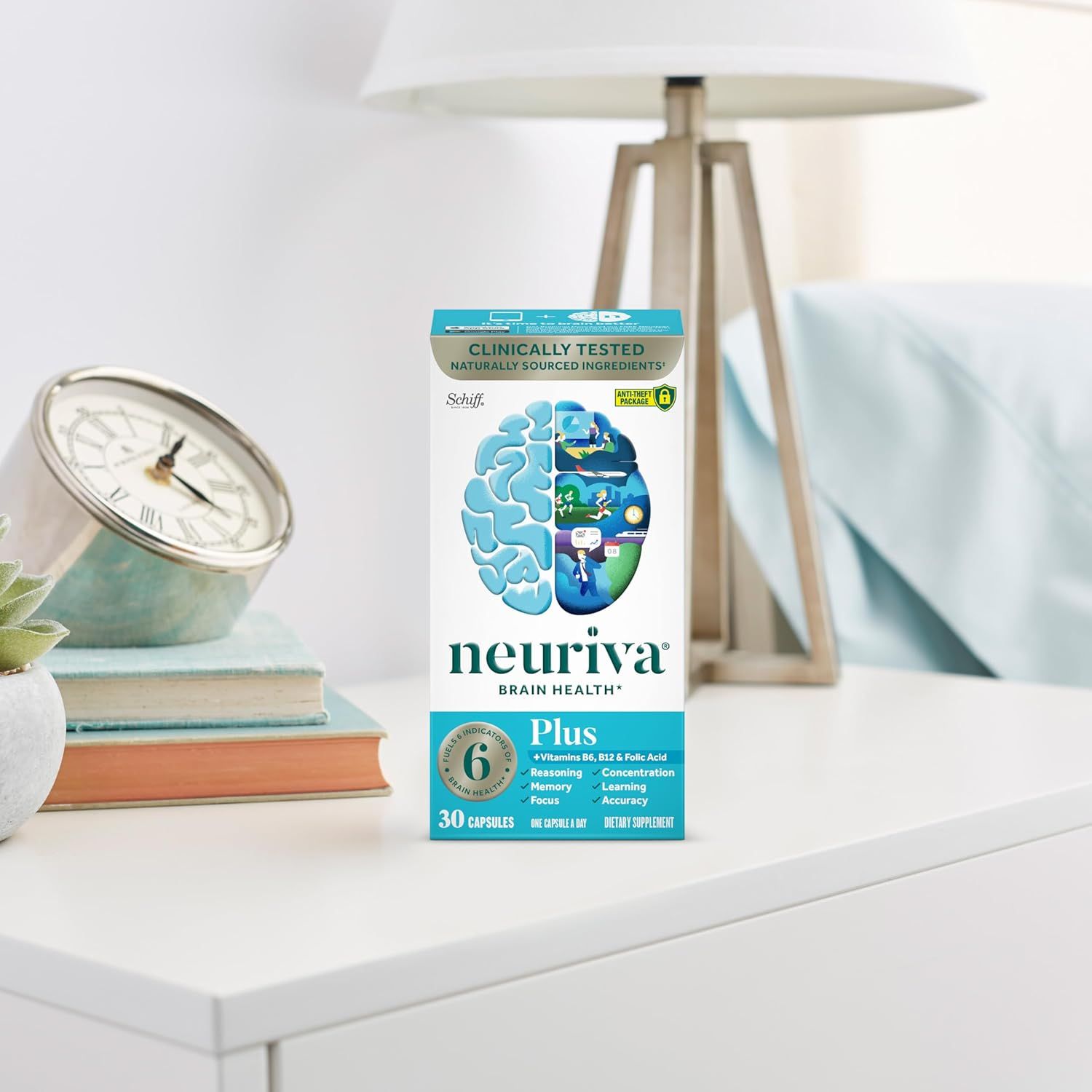 Highlights multiple cognitive benefits of the supplement to appeal to consumers looking to improve overall brain function and mental performance.