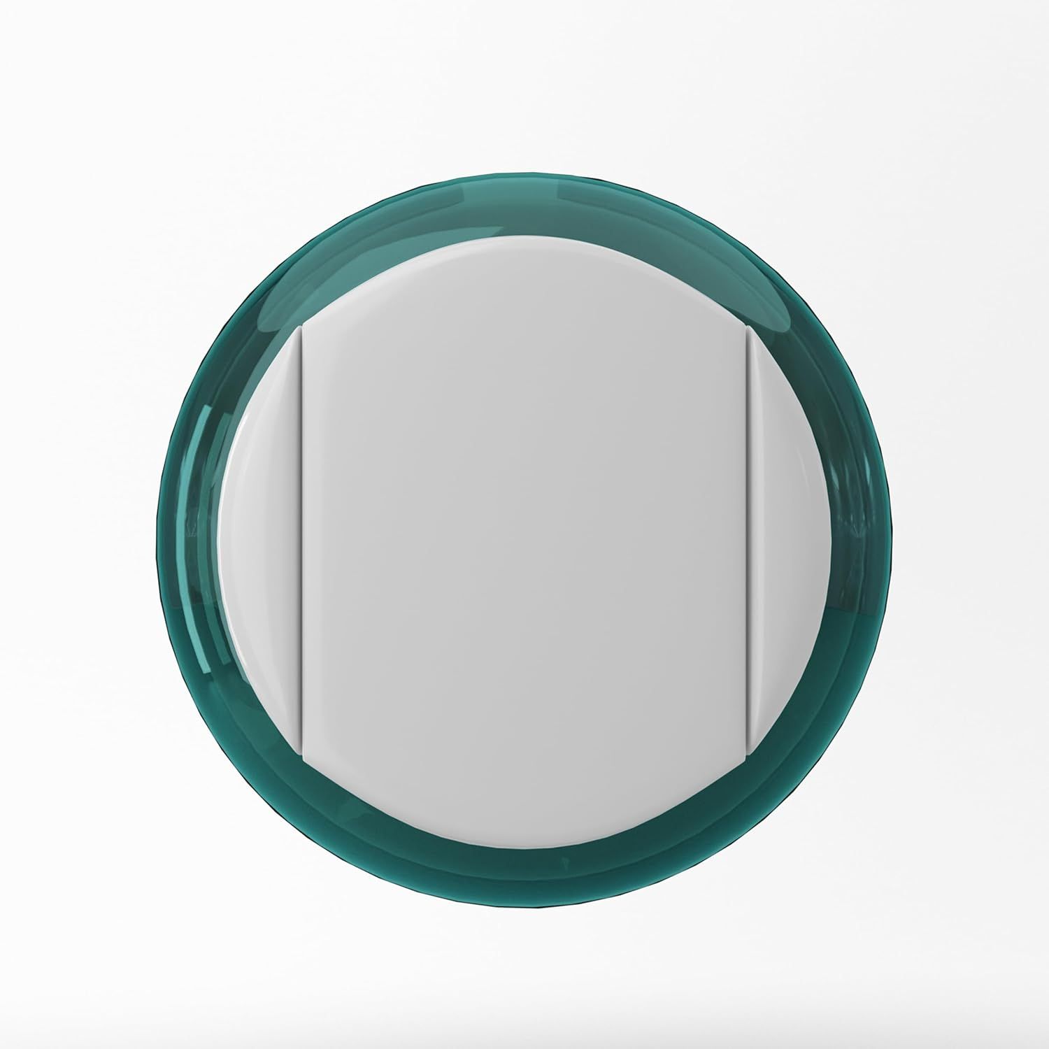 Highlights the product's unique circular shape, emphasizing its aesthetic appeal and modern design.