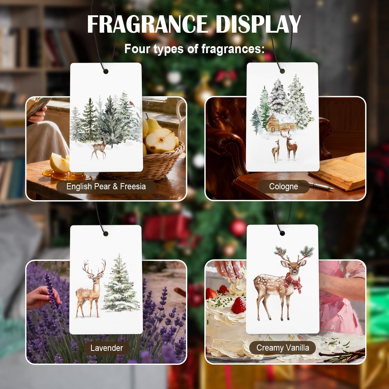 Showcases a variety of holiday-inspired scents to appeal to customers looking for seasonal fragrances. Demonstrates the different fragrance options available, helping customers choose based on their…