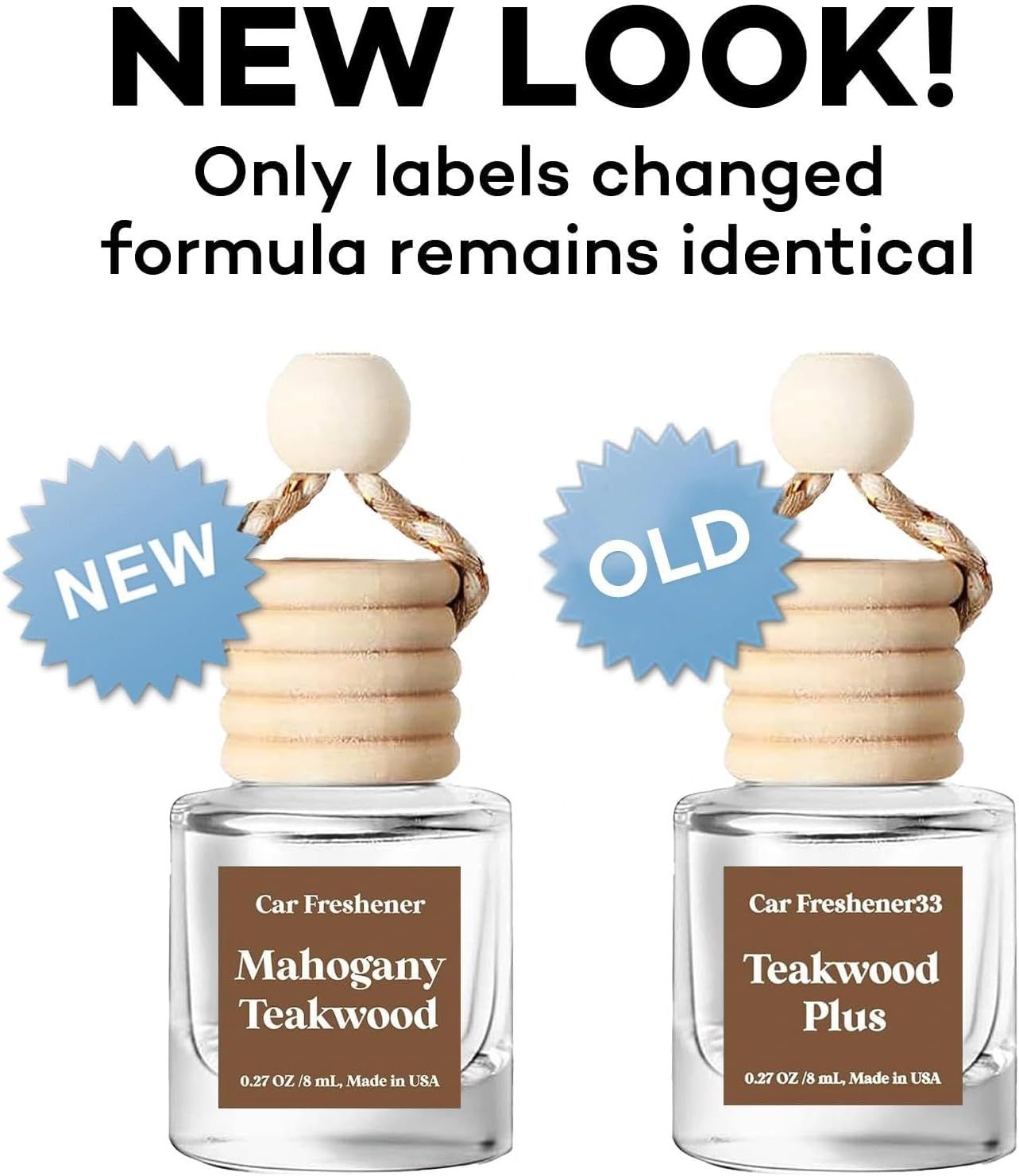 Informs customers that only the product label has changed, while the formula remains the same, to prevent confusion or concern about product changes.