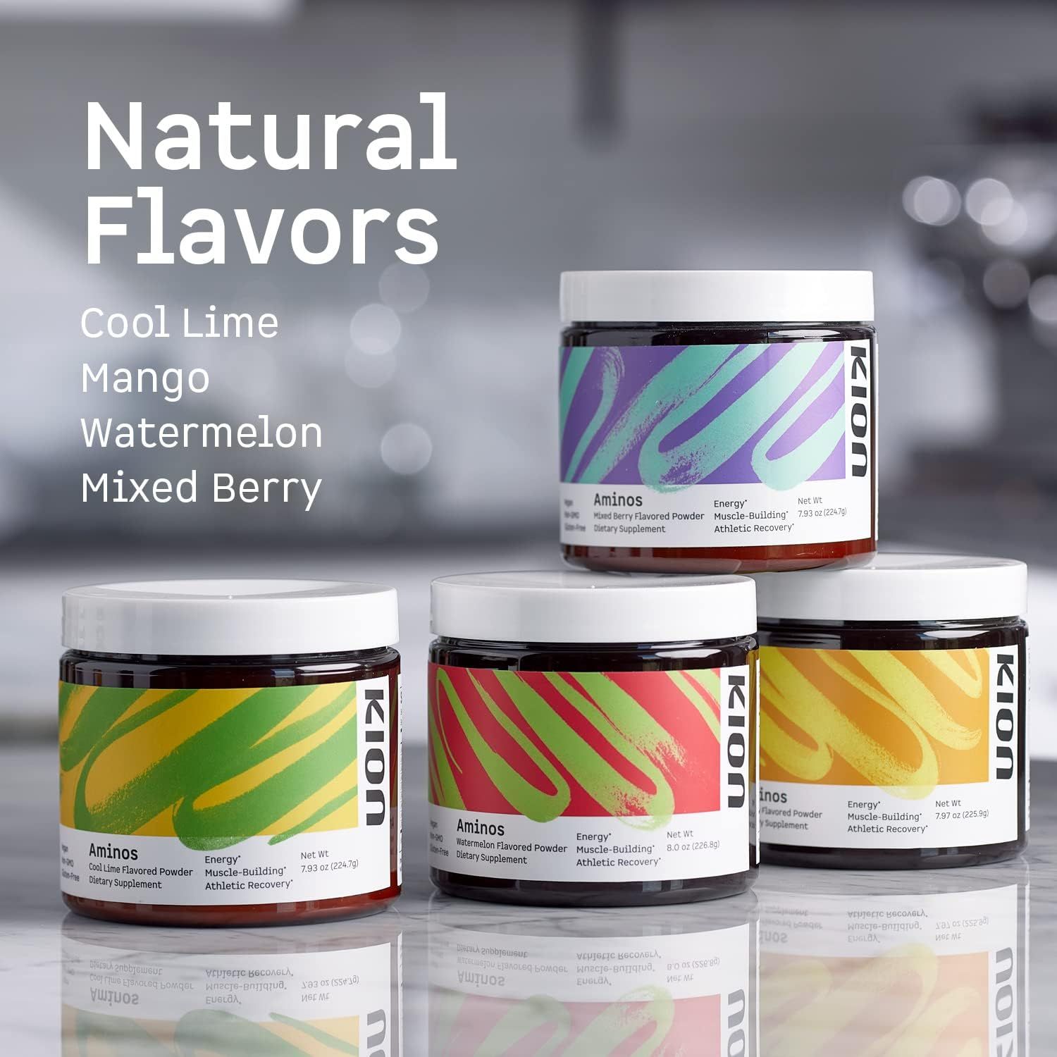 Communicates that the product comes in natural flavor varieties to appeal to health-conscious shoppers looking for clean ingredients.