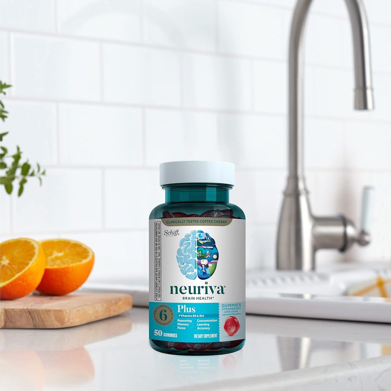 Shows the product in a real-world kitchen environment to help shoppers visualize how it fits into their daily routine and lifestyle.