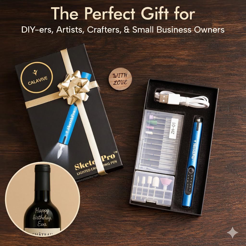 Positions the product as an ideal gift for DIY-ers, artists, crafters, and small business owners, emphasizing its suitability for gifting occasions with elegant packaging and personalized touches.…
