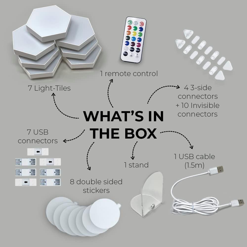 Shows everything included in the package so shoppers know exactly what they will receive when they purchase this light-tile product.