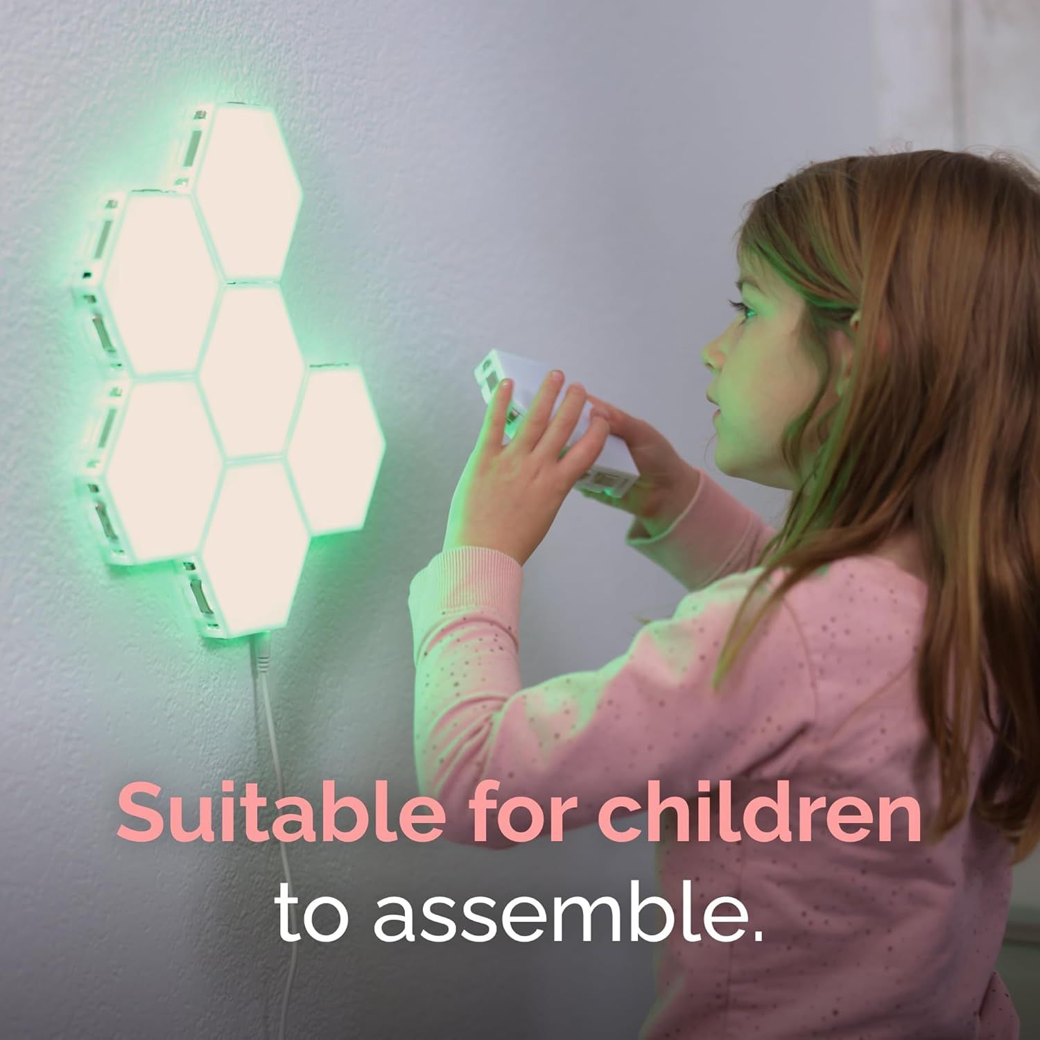 Communicates that the product is easy enough for children to assemble themselves, emphasizing simplicity and family-friendly design.