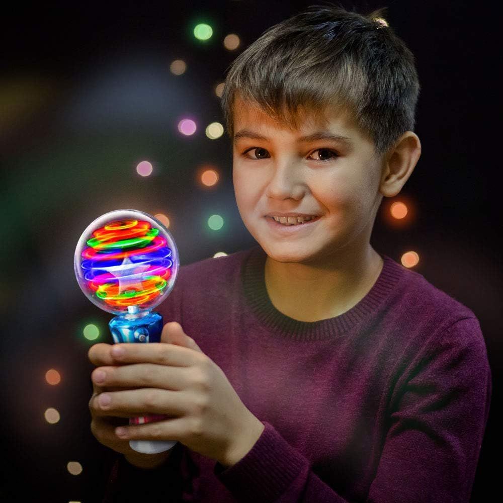 Shows the product being enjoyed by a child in a real-world setting to help shoppers visualize how the toy looks when in use and the joy it brings.