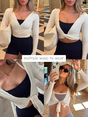 Demonstrates the versatility of the garment by showing different styling options, helping shoppers understand they can wear it in various ways for different looks.