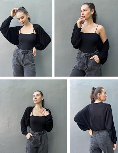 Demonstrates the versatility of the cardigan by showing different ways to wear and style it, helping shoppers visualize various looks they can create with the product.