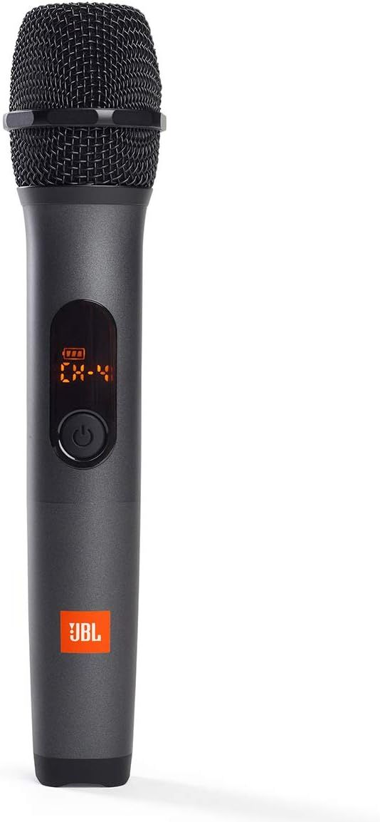 Highlights the digital display feature showing channel information, reassuring shoppers that the wireless microphone provides clear channel visibility for easy setup and monitoring.