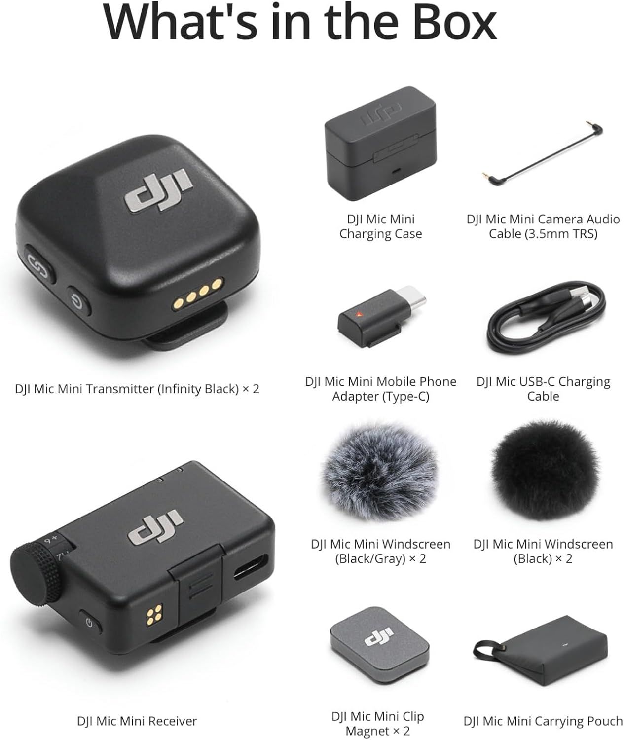 Shows everything included in the package so shoppers understand the full value and accessories they will receive with their purchase.