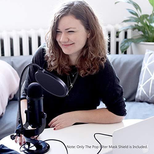 Demonstrates the product in use for podcasting and content creation, showing shoppers a real-world application to help them envision how they would use it.