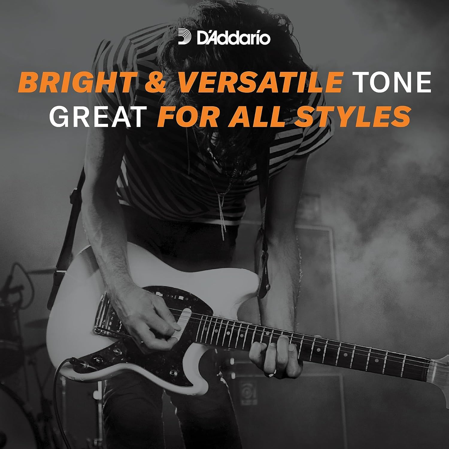 Communicates that the D'Addario product delivers a bright and versatile tone suitable for all musical styles, appealing to guitarists seeking flexibility in sound.