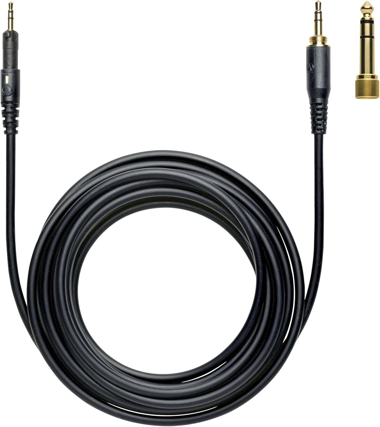 Shows the audio cable product in a clean, isolated view to help shoppers see the physical appearance, connectors, and cable length.