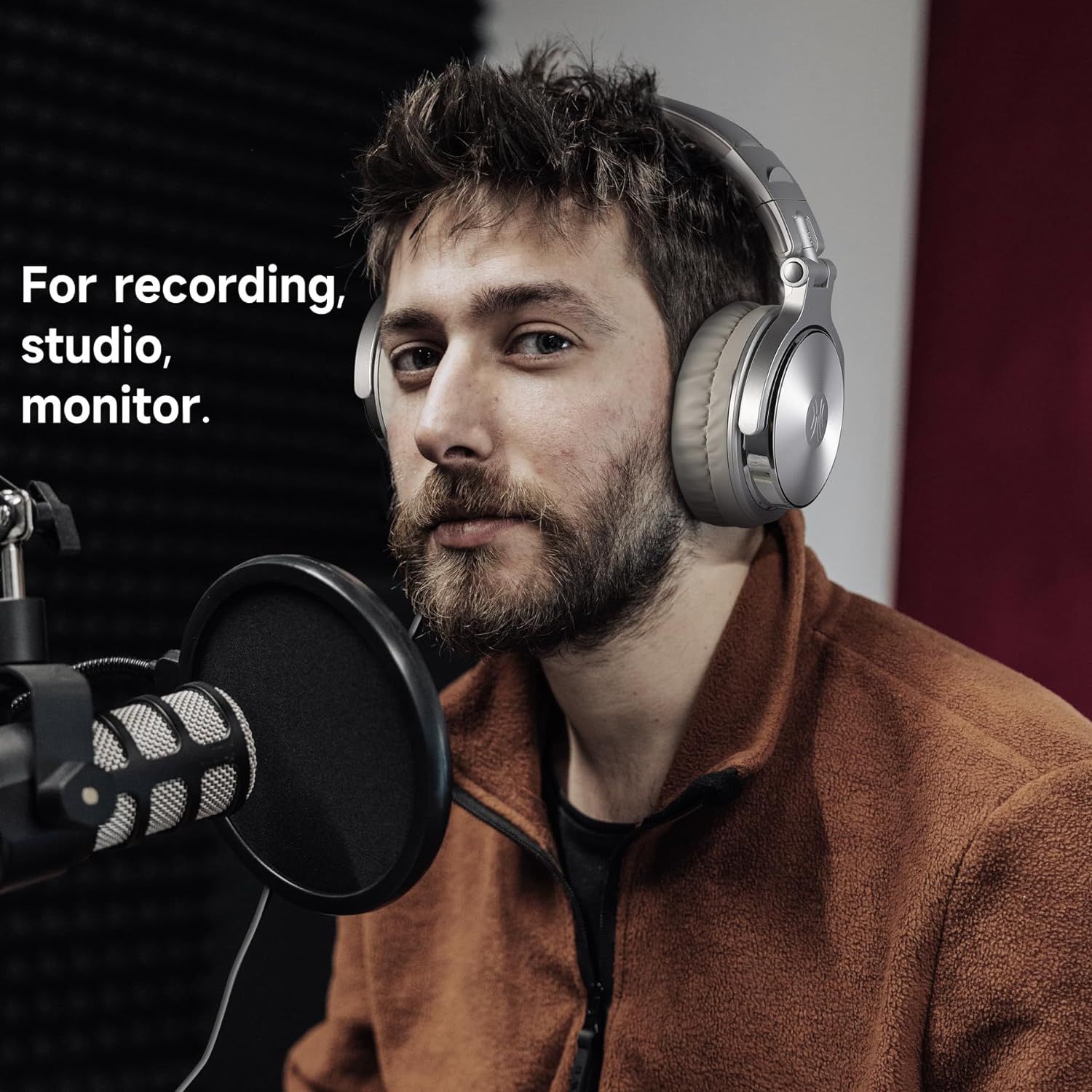 Demonstrates the versatility of the headphones by showing they can be used for recording, studio work, and monitoring purposes.